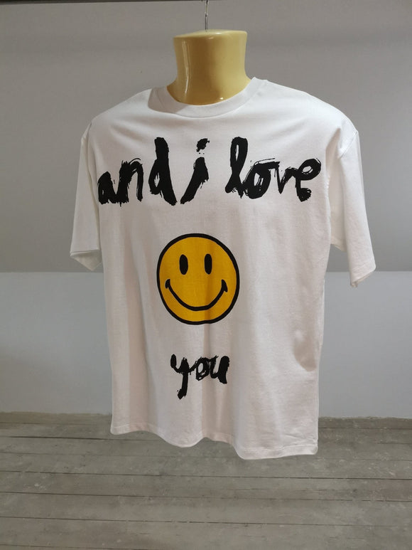 And I love you Smiley face White Tshirt - Kwaitokoeksister South Africa