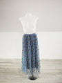Heart Blue Tulle Midi Skirt