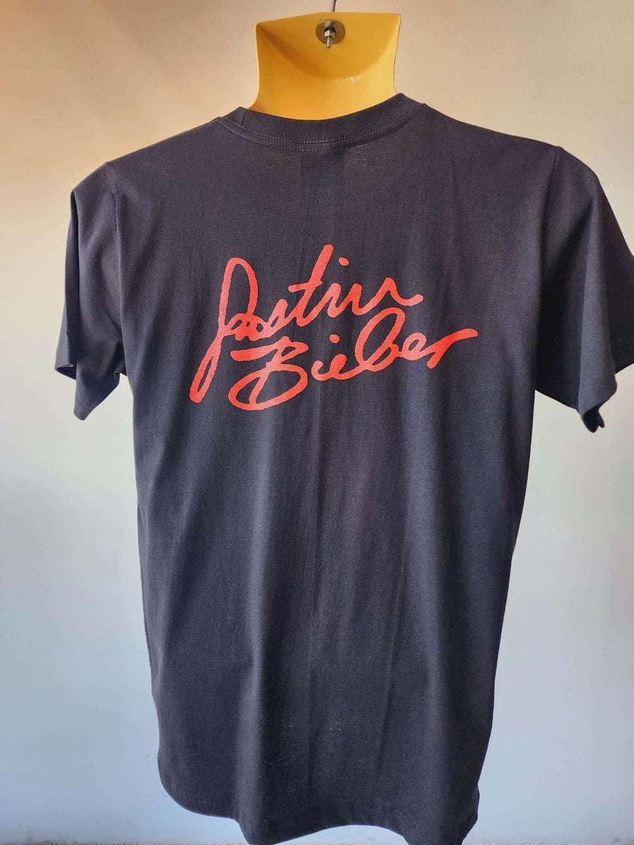 値下げ Justin bieber official sleeveなど2set Justin Bieber Double Sided Black T-shirt