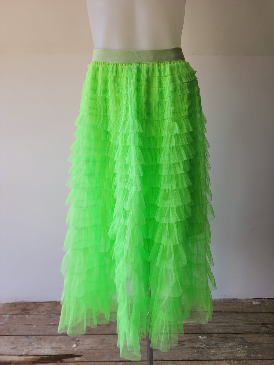 HER Brown/Green Tulle Skirt Set