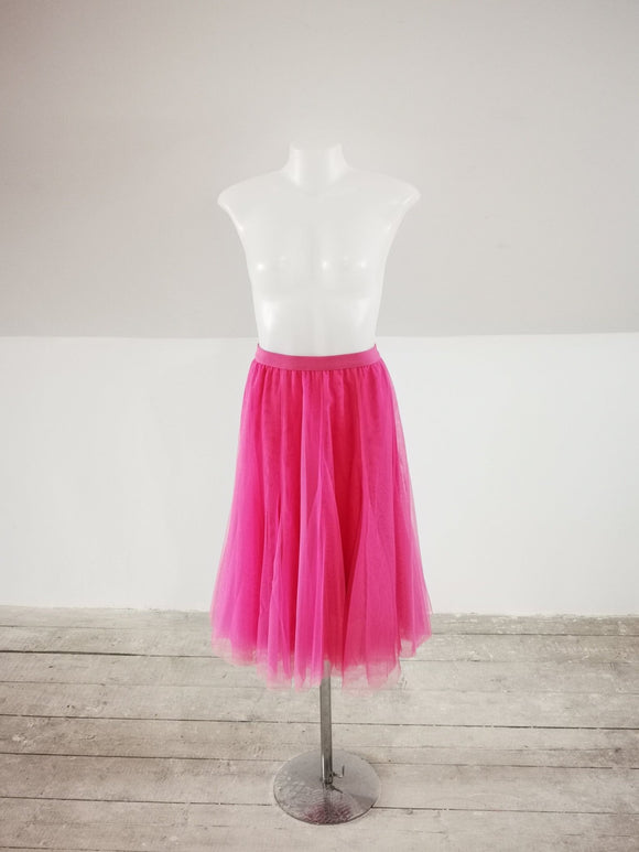 Neon Pink Tulle Midi Skirt - Kwaitokoeksister South Africa
