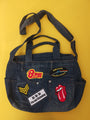 Recycled Denim Slingbag with patches