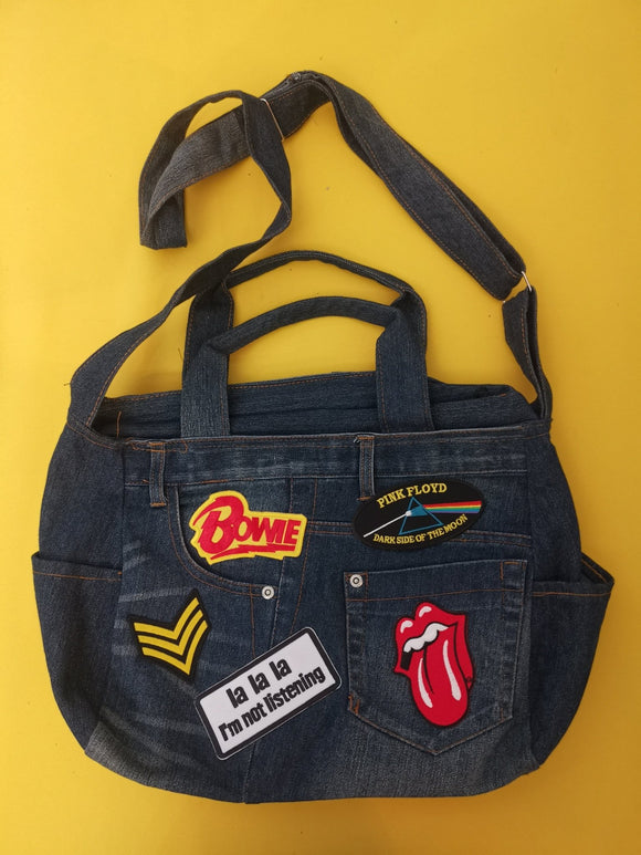 Recycled Denim Slingbag with patches - Kwaitokoeksister South Africa