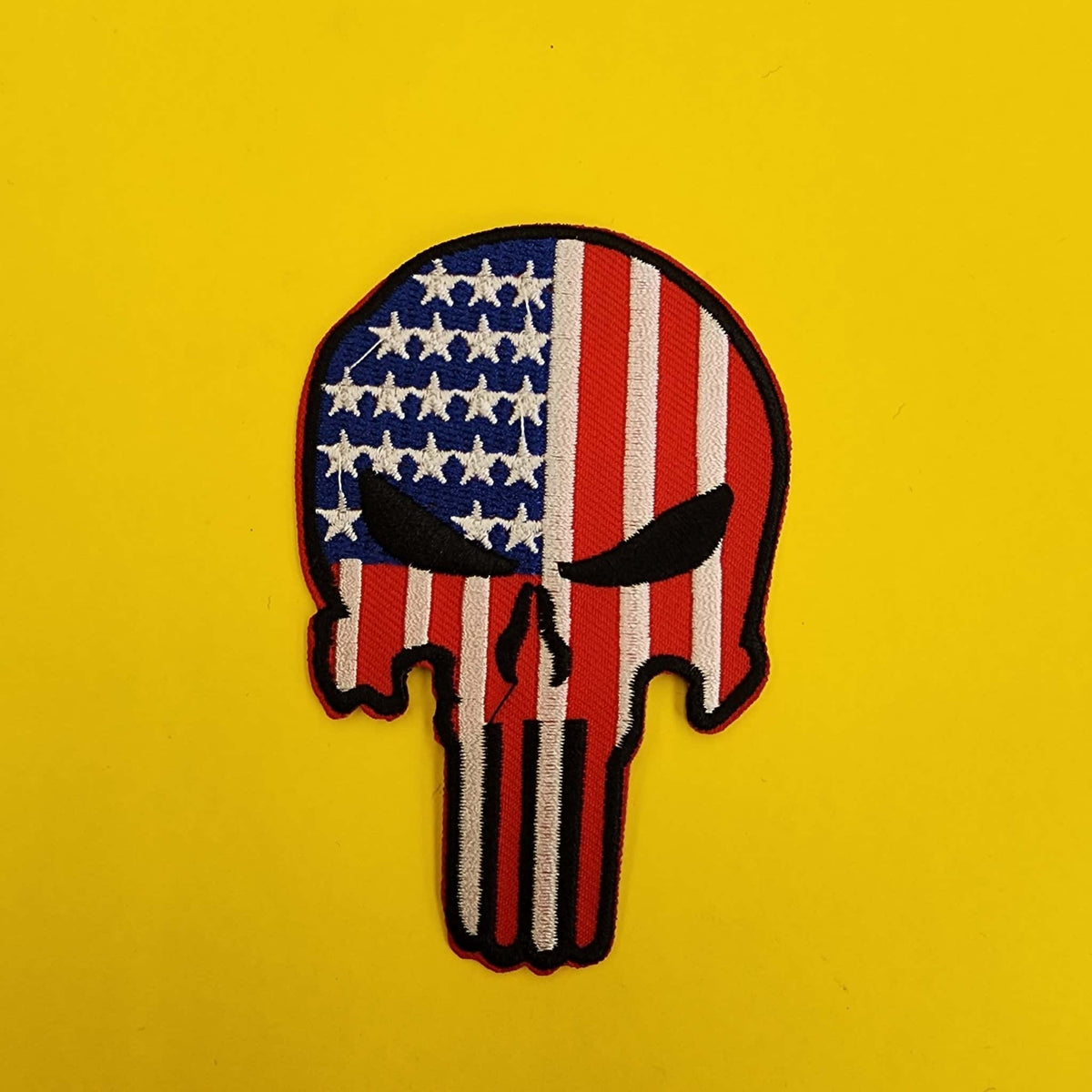 Skull Iron On Patch Sew On Mens Womens Boys Girls Kids Clothes Embroidered Badge