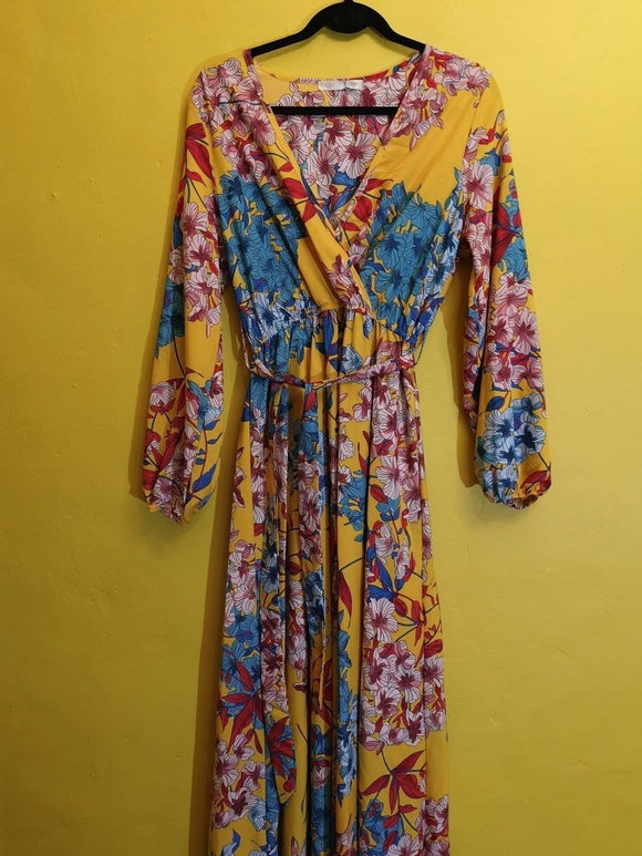 Yellow Flower Dress - Kwaitokoeksister South Africa
