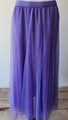 Purple Tulle Midi Skirt