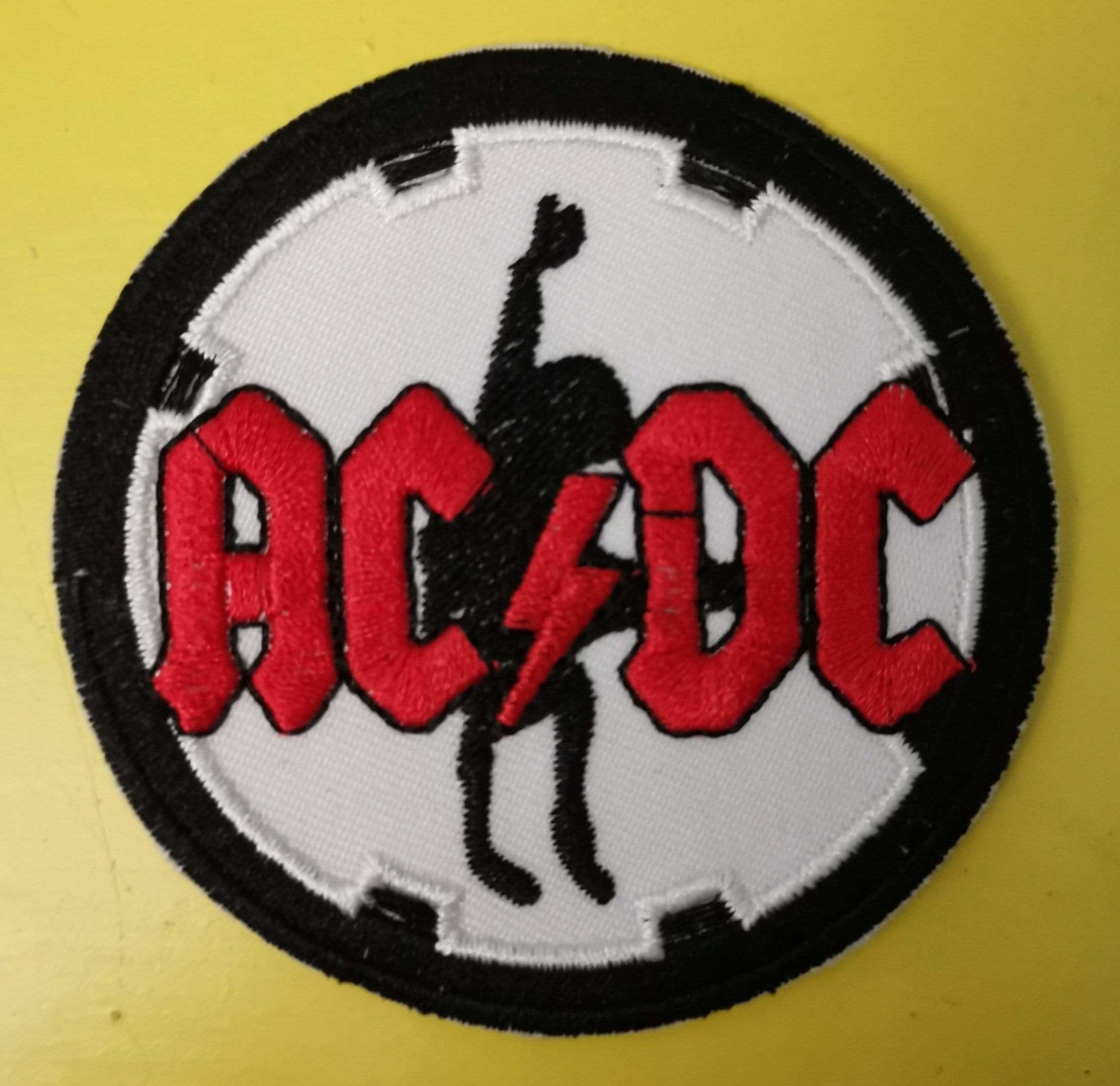 ACDC Round Embroidered Iron on Patch