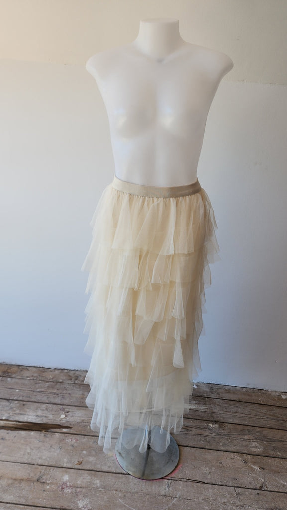 Beige Layered midi Tulle Skirt - Kwaitokoeksister South Africa