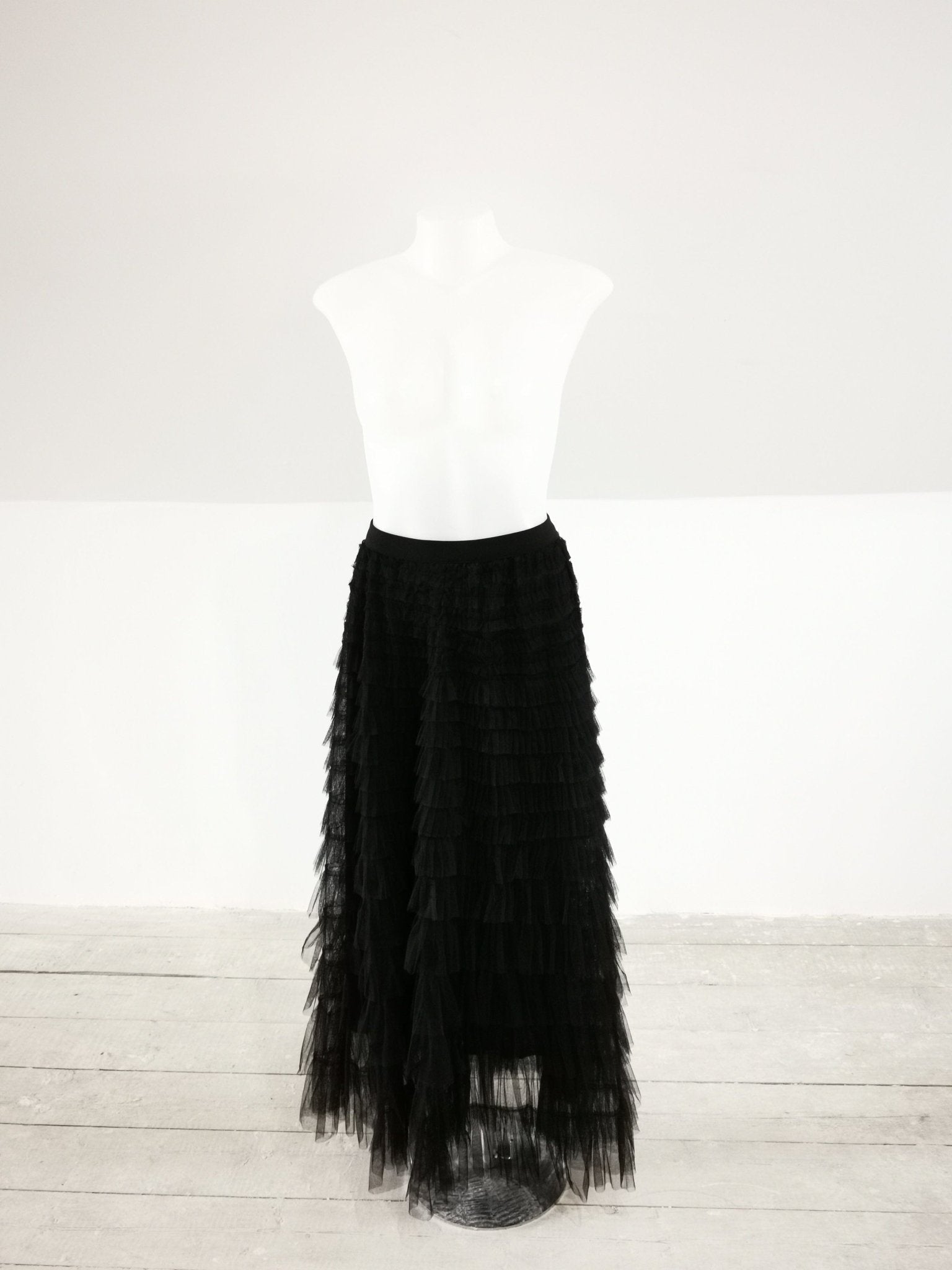 Black Layered Tulle Skirt