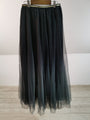 Black Ombre Tulle midi Skirt