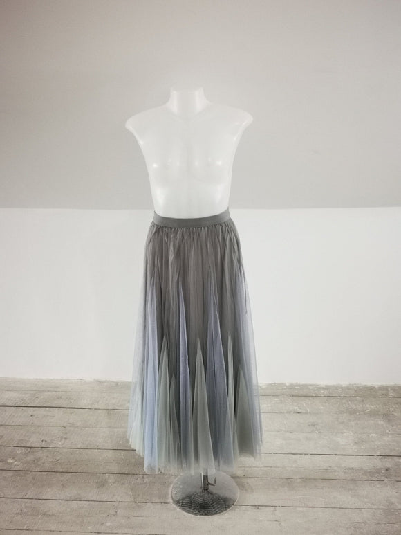 Blue Grey Tulle Flair midi Skirt - Kwaitokoeksister South Africa