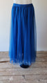 Blue Tulle Midi Skirt