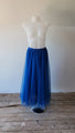 Blue Tulle Midi Skirt