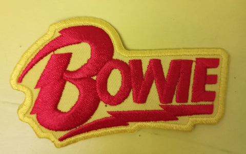 Bowie Yellow Embroidered Iron on Patch