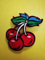 Cherries 2 Embroidered Iron on Patch