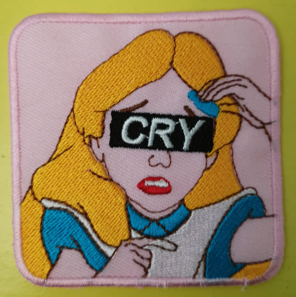 Cry Embroidered Iron on Patch - Kwaitokoeksister South Africa