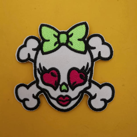 Cute Skull Iron on Patch