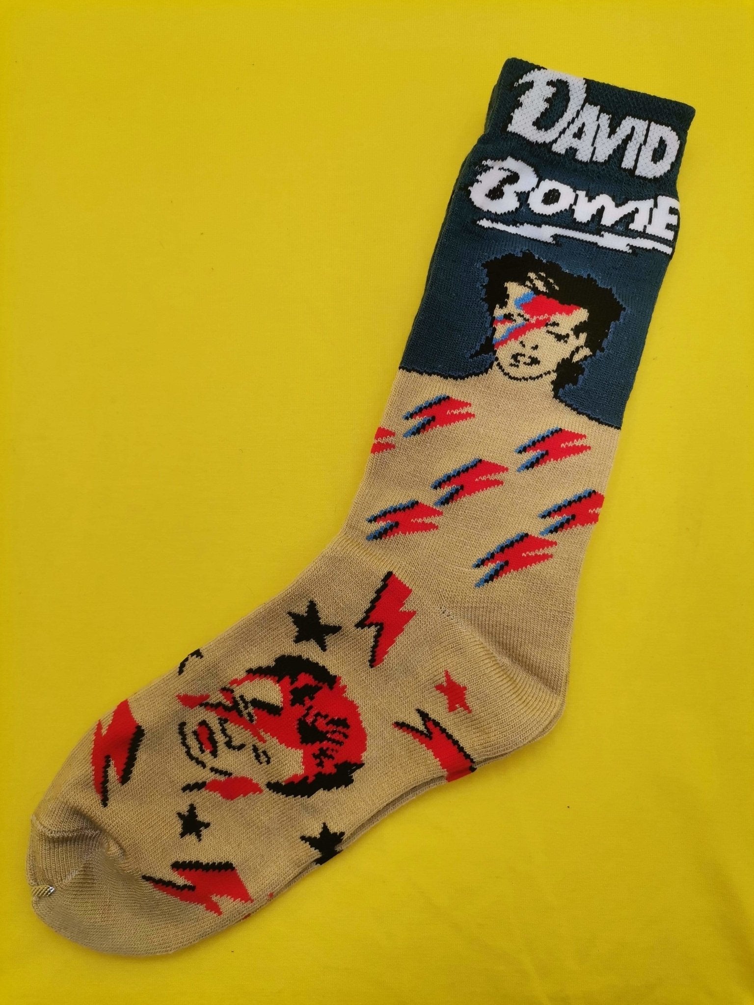David Bowie Blue Socks