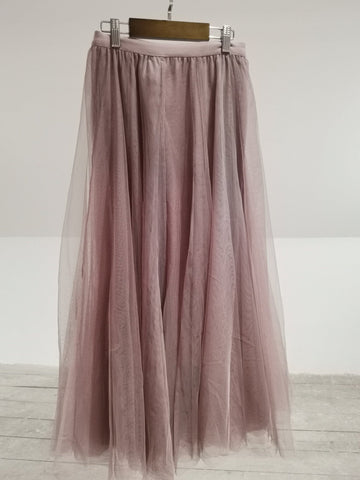 Dirty Pink Tulle midi Skirt