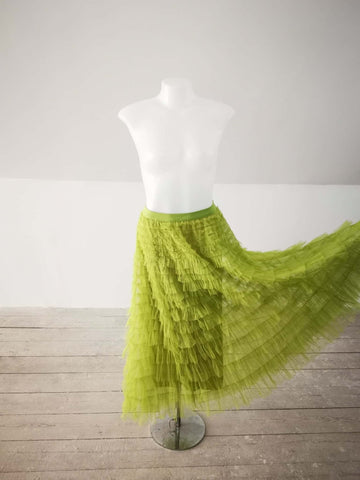 Green Tulle Skirt