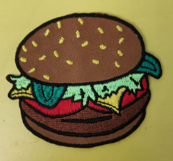 Hamburger Embroidered Iron on Patch - Kwaitokoeksister South Africa