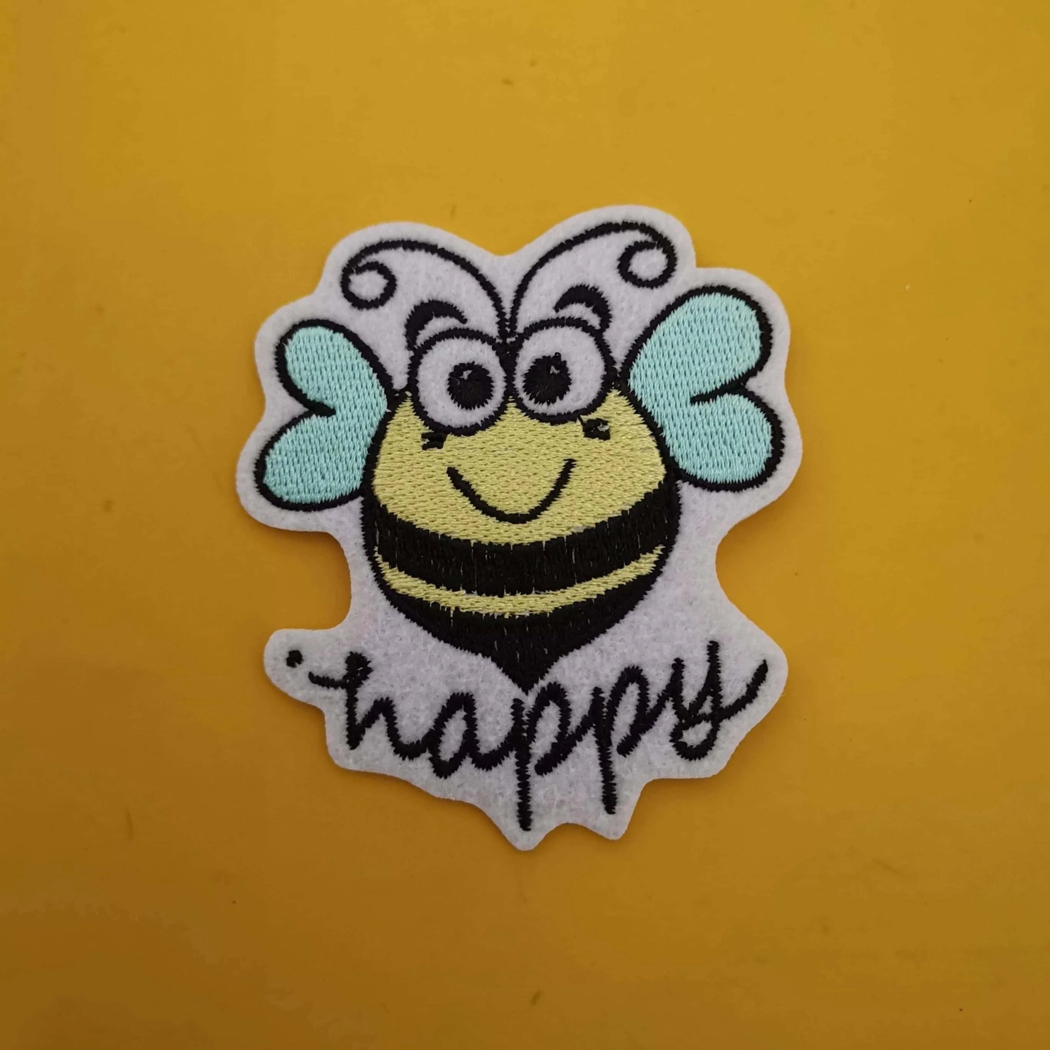 Happy Iron on Patch