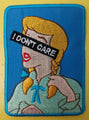 I don't care Embroidered Iron on Patch