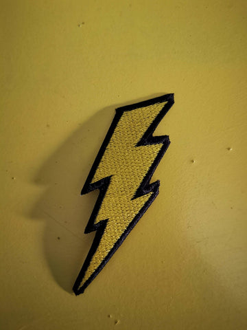 Lightning Embroidered Iron on Patch