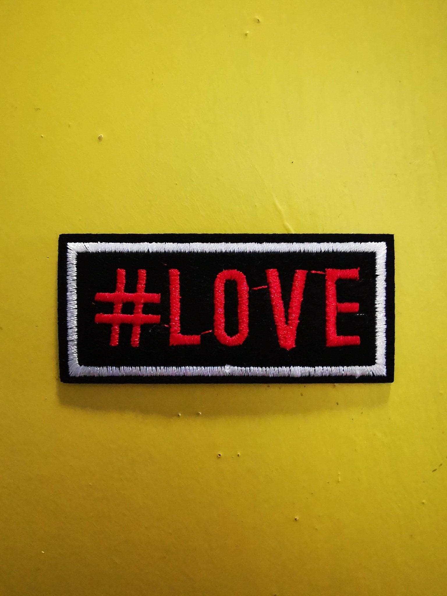 #Love Embroidered Iron on Patch