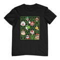 Mario Bro Characters Black T-Shirt