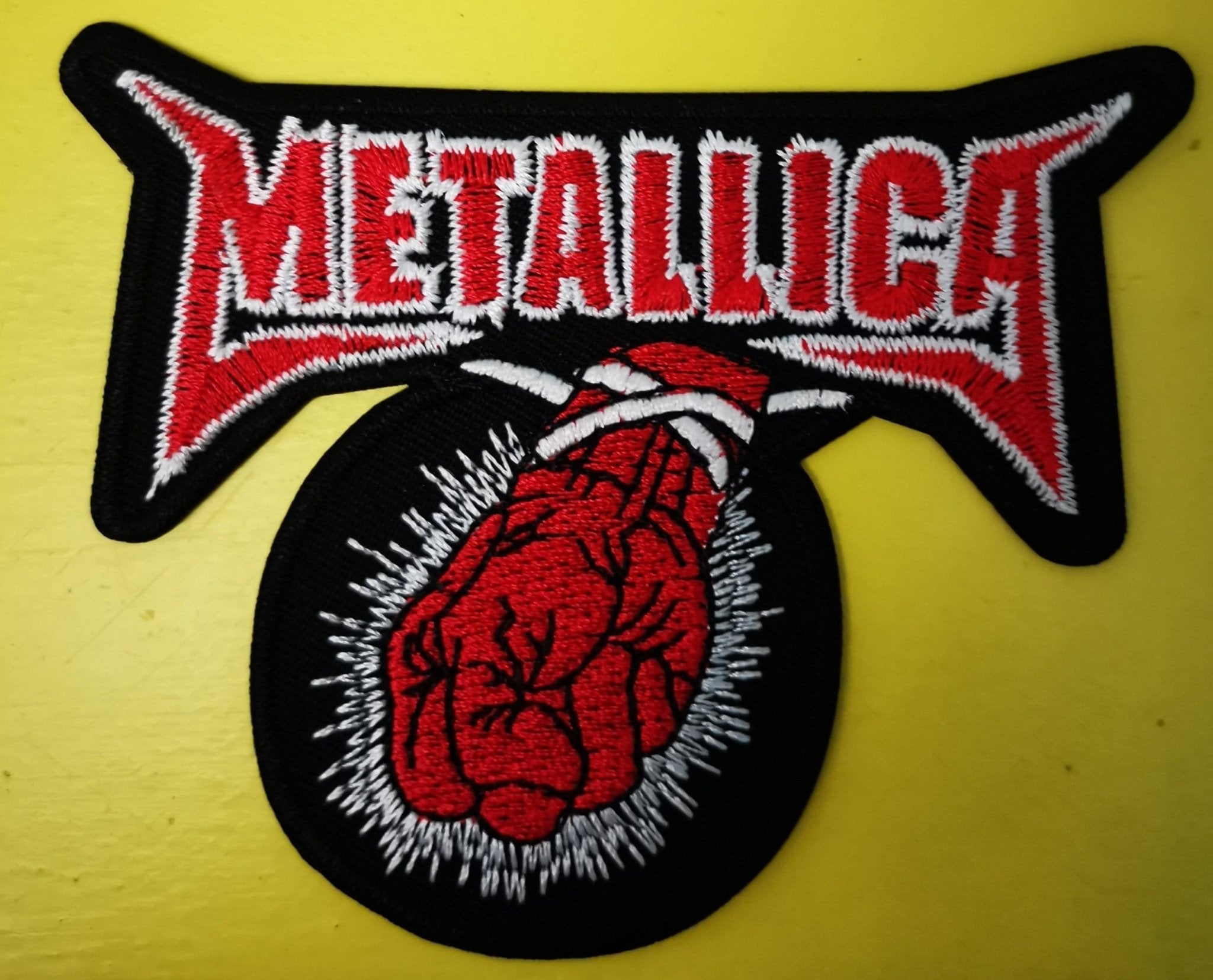 Metallica Rock Band Red & Black Logo Iron/Sew On Embroidered Patch By  Superheroes
