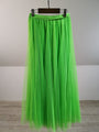 Neon Green Tulle midi Skirt