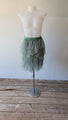 Olive Green Layered Tulle Mini Skirt