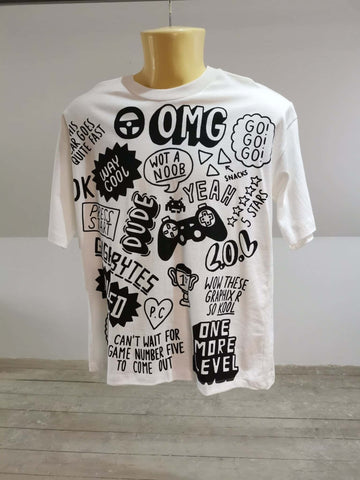 OMG Doodle White Tshirt