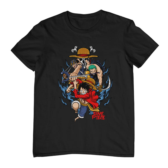 One Piece Characters Black T-Shirt - Kwaitokoeksister South Africa