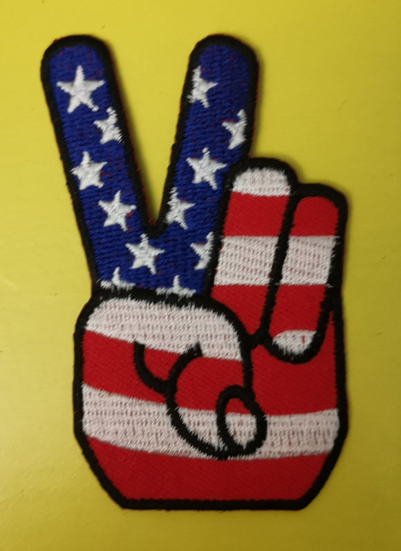 Peace fingers Embroidered Iron on Patch - Kwaitokoeksister South Africa