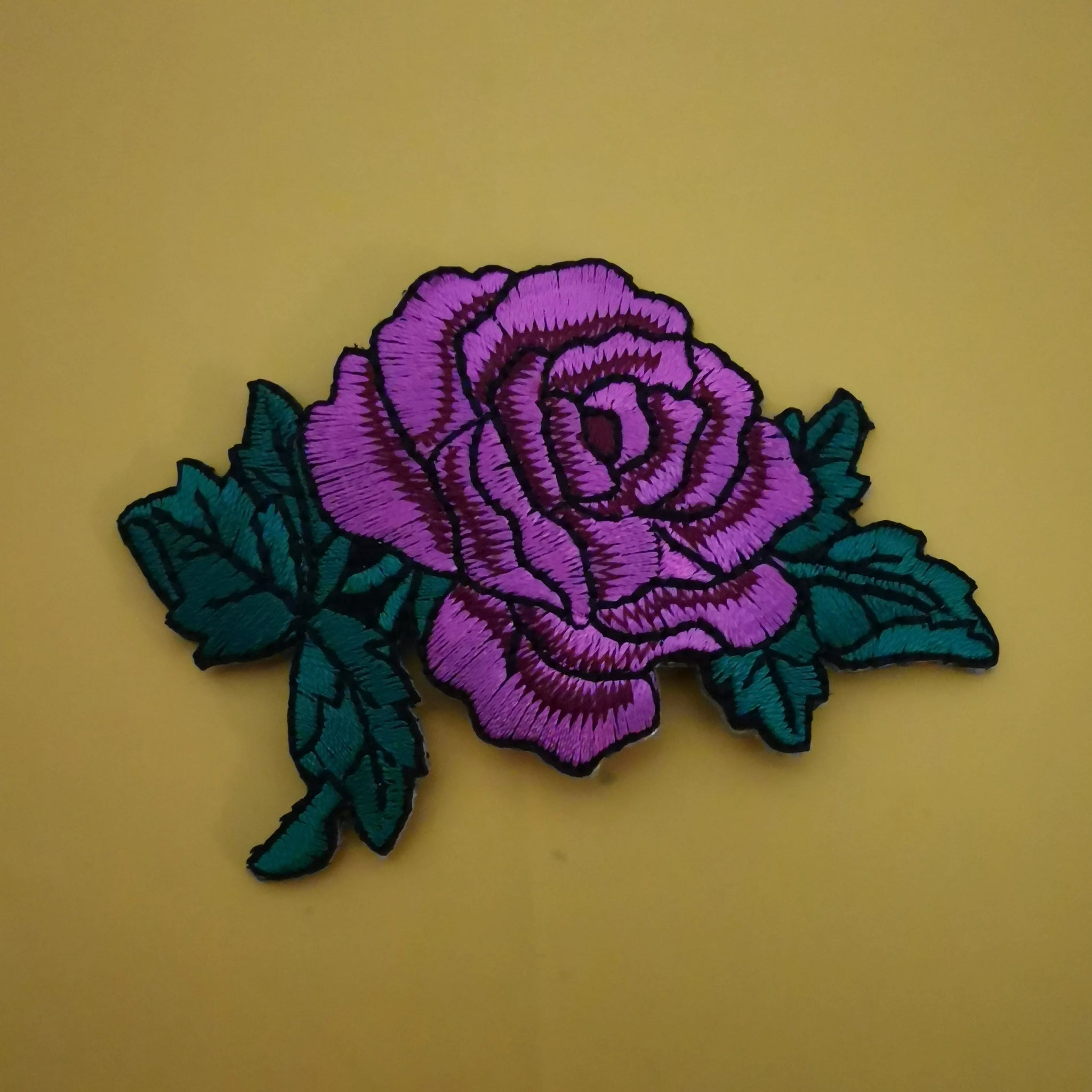 Pink Rose Iron on Patch