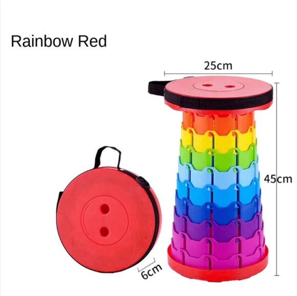 Portable Rainbow Folding Stool (Red) - Kwaitokoeksister South Africa