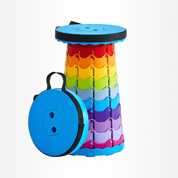 Portable Rainbow Folding Stool (Turquoise) - Kwaitokoeksister South Africa