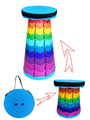 Portable Rainbow Folding Stool (Turquoise)