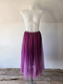 Purple ombre Tulle Midi Skirt