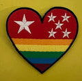 Rainbow heart Iron on Patch - Kwaitokoeksister South Africa