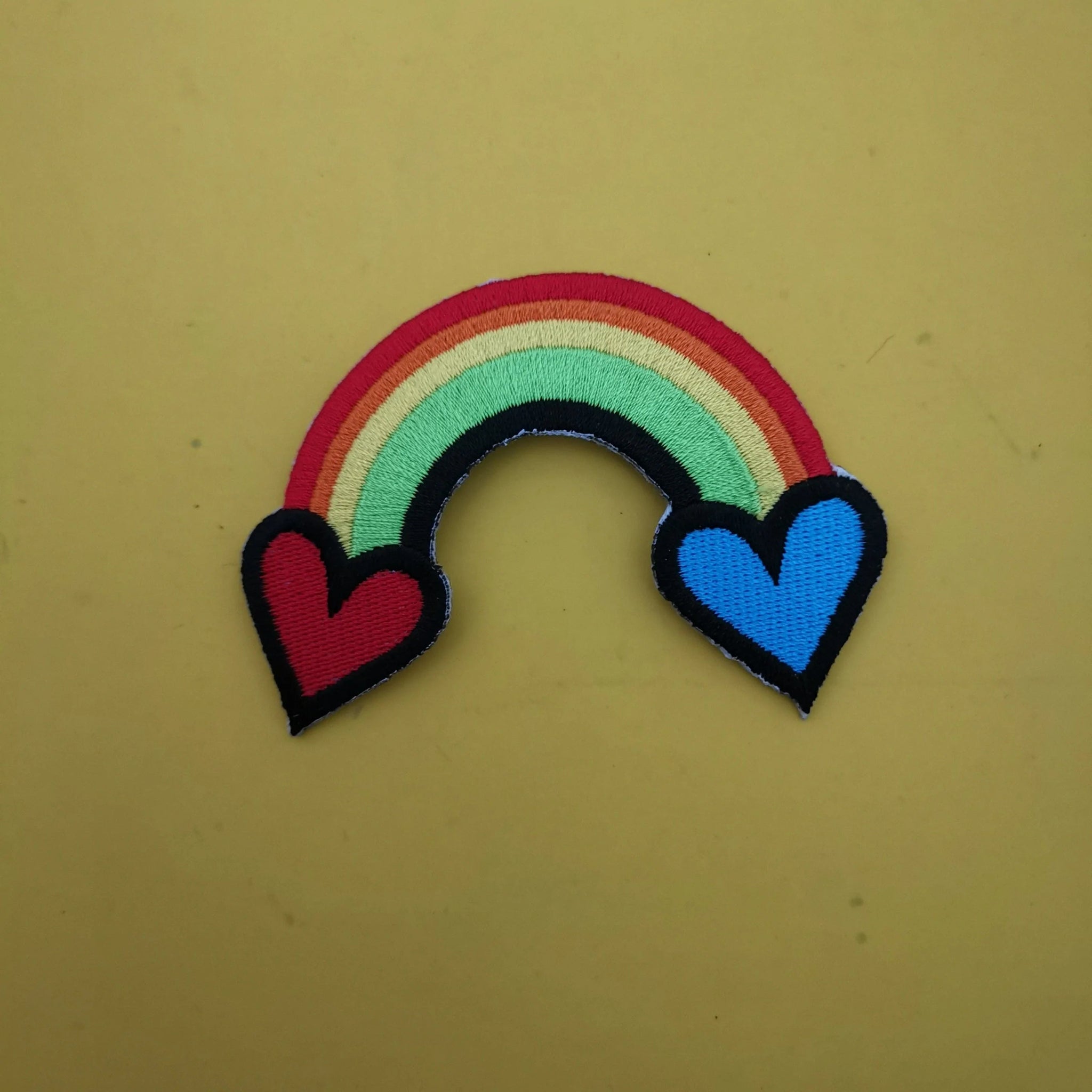 Rainbow Heart Iron on Patch