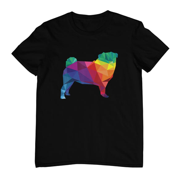 Rainbow Pug Black T-Shirt - Kwaitokoeksister South Africa