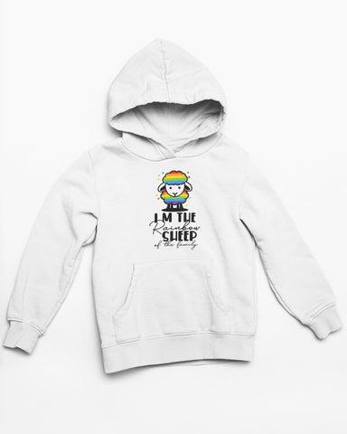 Rainbow Sheep of the family White Hoodie