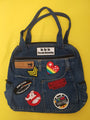 Recycled Denim Backpack with patches