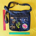 Recycled Denim bag with patches