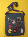 Recycled Denim slingbag with patches