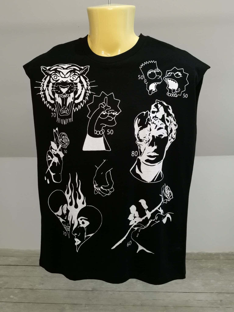 Simpson Doodle Cut-Off Tee - Kwaitokoeksister South Africa