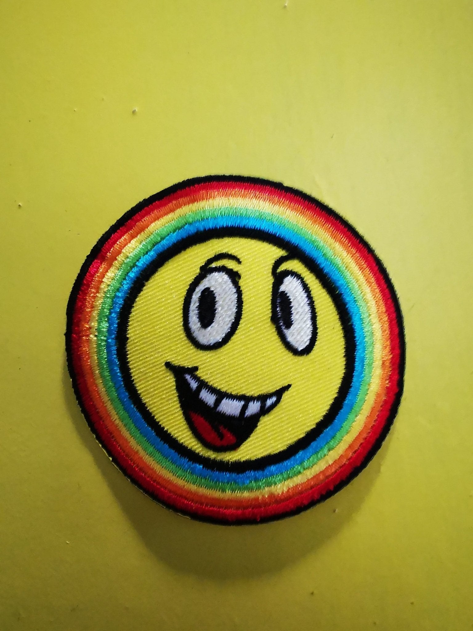 Smiley Face Embroidered Iron on Patch